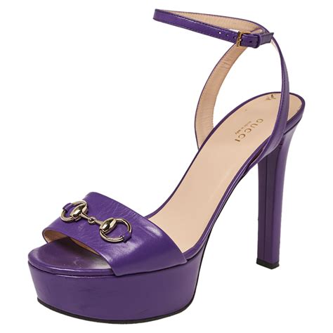 gucci heels purple|gucci claudie heels.